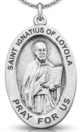 Sterling Silver St Ignatius of Loyola Medal an Chain Handmade in USA Gift Boxed